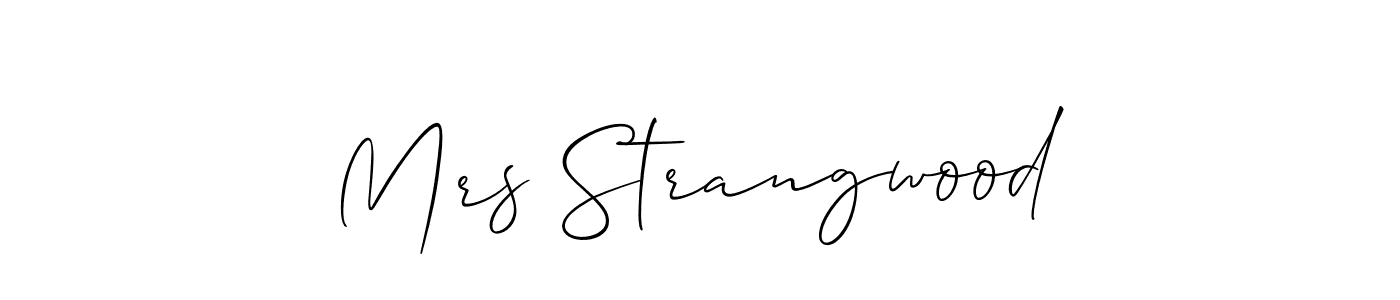 Mrs Strangwood stylish signature style. Best Handwritten Sign (Allison_Script) for my name. Handwritten Signature Collection Ideas for my name Mrs Strangwood. Mrs Strangwood signature style 2 images and pictures png