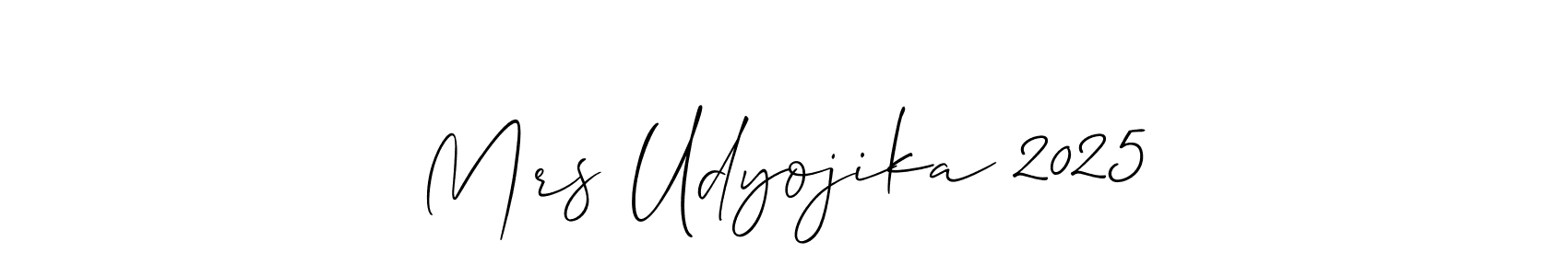 Once you've used our free online signature maker to create your best signature Allison_Script style, it's time to enjoy all of the benefits that Mrs Udyojika 2025 name signing documents. Mrs Udyojika 2025 signature style 2 images and pictures png