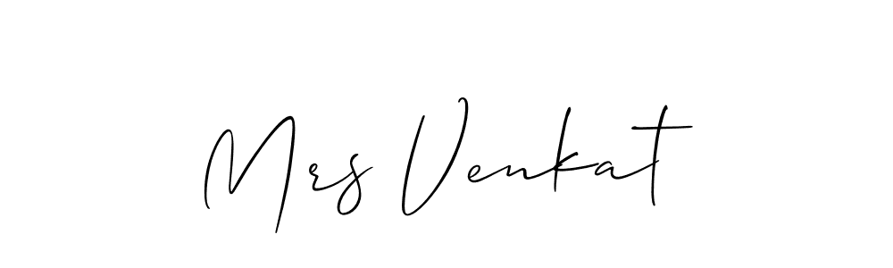 Create a beautiful signature design for name Mrs Venkat. With this signature (Allison_Script) fonts, you can make a handwritten signature for free. Mrs Venkat signature style 2 images and pictures png