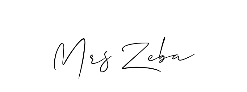 Once you've used our free online signature maker to create your best signature Allison_Script style, it's time to enjoy all of the benefits that Mrs Zeba name signing documents. Mrs Zeba signature style 2 images and pictures png