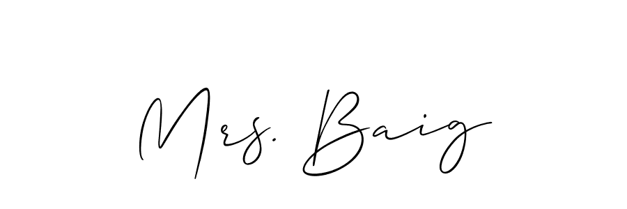 Make a beautiful signature design for name Mrs. Baig. Use this online signature maker to create a handwritten signature for free. Mrs. Baig signature style 2 images and pictures png