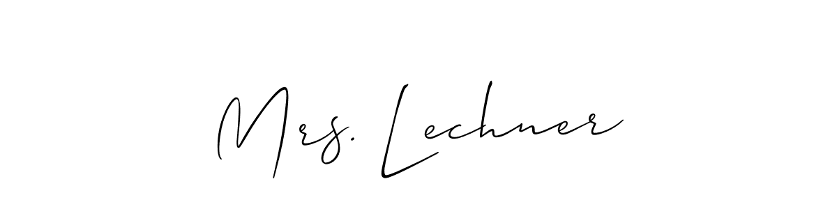 Best and Professional Signature Style for Mrs. Lechner. Allison_Script Best Signature Style Collection. Mrs. Lechner signature style 2 images and pictures png