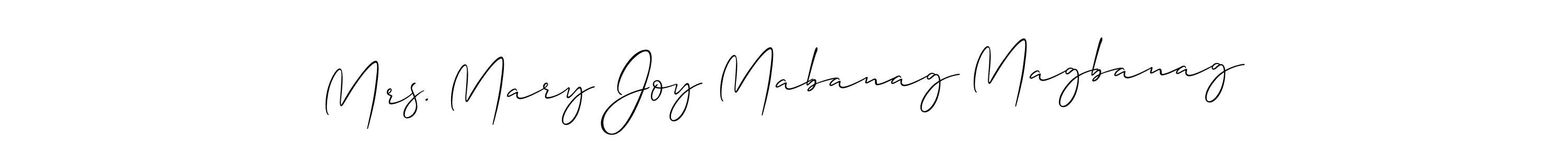 See photos of Mrs. Mary Joy Mabanag Magbanag official signature by Spectra . Check more albums & portfolios. Read reviews & check more about Allison_Script font. Mrs. Mary Joy Mabanag Magbanag signature style 2 images and pictures png