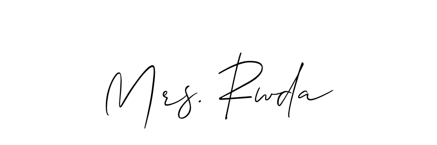 See photos of Mrs. Rwda official signature by Spectra . Check more albums & portfolios. Read reviews & check more about Allison_Script font. Mrs. Rwda signature style 2 images and pictures png