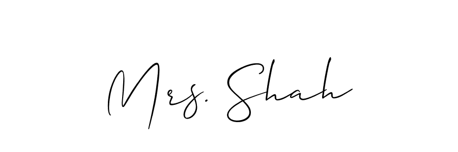 See photos of Mrs. Shah official signature by Spectra . Check more albums & portfolios. Read reviews & check more about Allison_Script font. Mrs. Shah signature style 2 images and pictures png