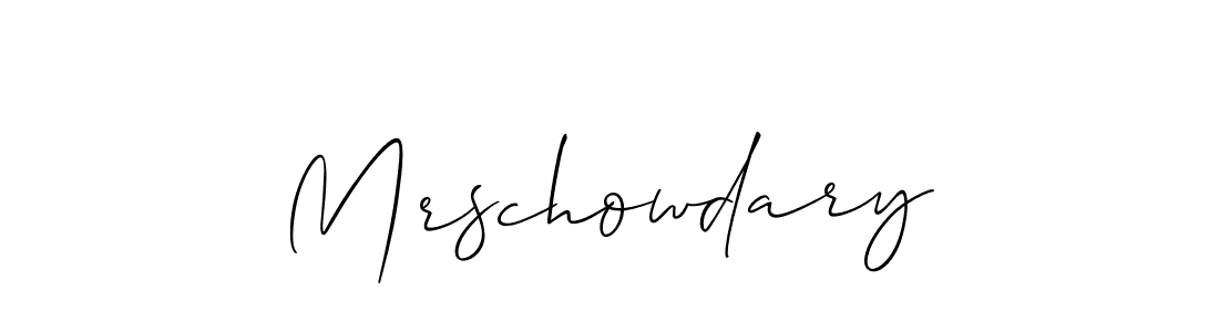 Design your own signature with our free online signature maker. With this signature software, you can create a handwritten (Allison_Script) signature for name Mrschowdary. Mrschowdary signature style 2 images and pictures png