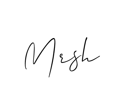 Also we have Mrsh name is the best signature style. Create professional handwritten signature collection using Allison_Script autograph style. Mrsh signature style 2 images and pictures png