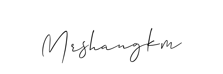 Allison_Script is a professional signature style that is perfect for those who want to add a touch of class to their signature. It is also a great choice for those who want to make their signature more unique. Get Mrshangkm name to fancy signature for free. Mrshangkm signature style 2 images and pictures png