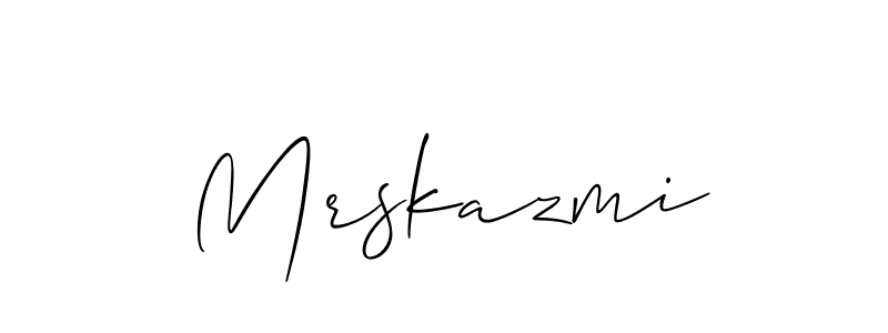Create a beautiful signature design for name Mrskazmi. With this signature (Allison_Script) fonts, you can make a handwritten signature for free. Mrskazmi signature style 2 images and pictures png