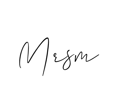 How to make Mrsm signature? Allison_Script is a professional autograph style. Create handwritten signature for Mrsm name. Mrsm signature style 2 images and pictures png