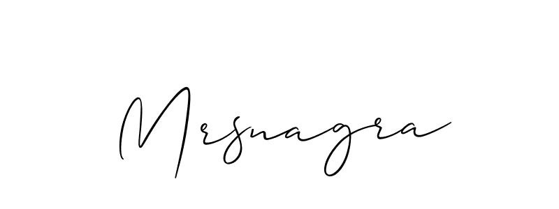 How to make Mrsnagra signature? Allison_Script is a professional autograph style. Create handwritten signature for Mrsnagra name. Mrsnagra signature style 2 images and pictures png