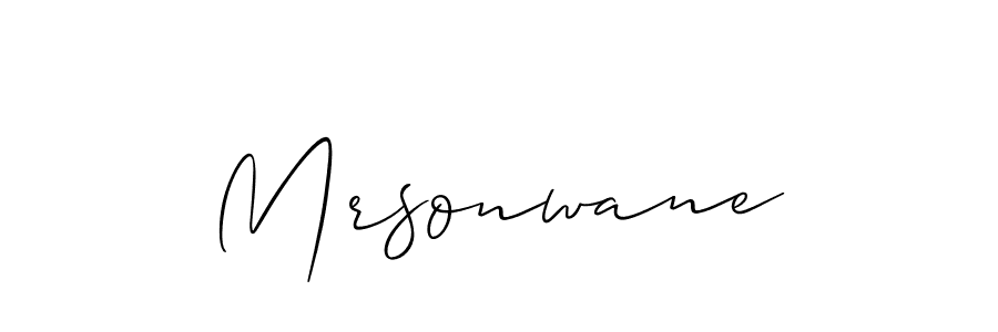 Make a beautiful signature design for name Mrsonwane. With this signature (Allison_Script) style, you can create a handwritten signature for free. Mrsonwane signature style 2 images and pictures png