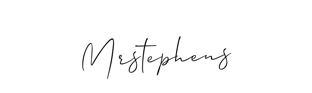 Allison_Script is a professional signature style that is perfect for those who want to add a touch of class to their signature. It is also a great choice for those who want to make their signature more unique. Get Mrstephens name to fancy signature for free. Mrstephens signature style 2 images and pictures png