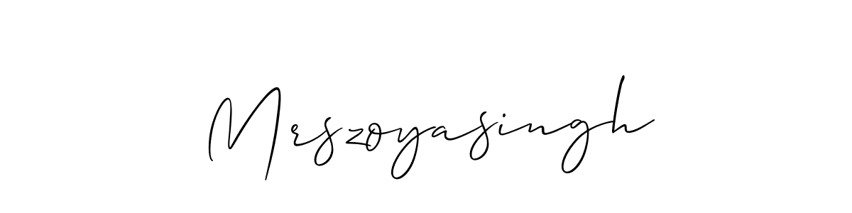 Best and Professional Signature Style for Mrszoyasingh. Allison_Script Best Signature Style Collection. Mrszoyasingh signature style 2 images and pictures png
