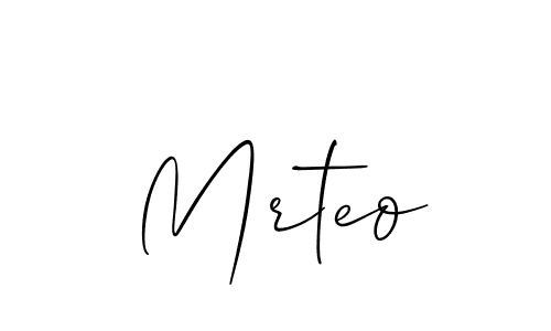 Design your own signature with our free online signature maker. With this signature software, you can create a handwritten (Allison_Script) signature for name Mrteo. Mrteo signature style 2 images and pictures png