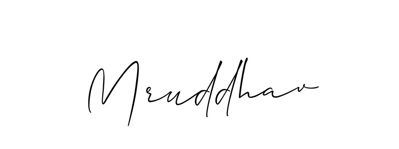 How to Draw Mruddhav signature style? Allison_Script is a latest design signature styles for name Mruddhav. Mruddhav signature style 2 images and pictures png