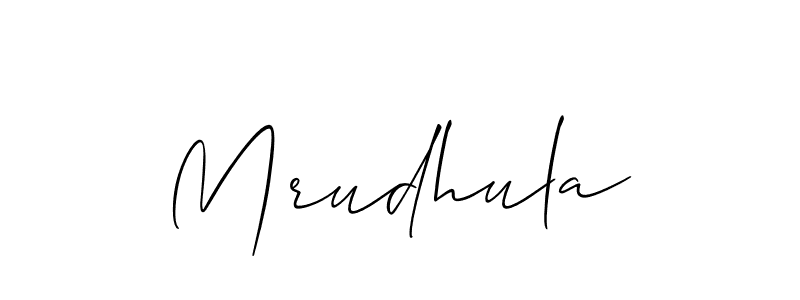 Best and Professional Signature Style for Mrudhula. Allison_Script Best Signature Style Collection. Mrudhula signature style 2 images and pictures png
