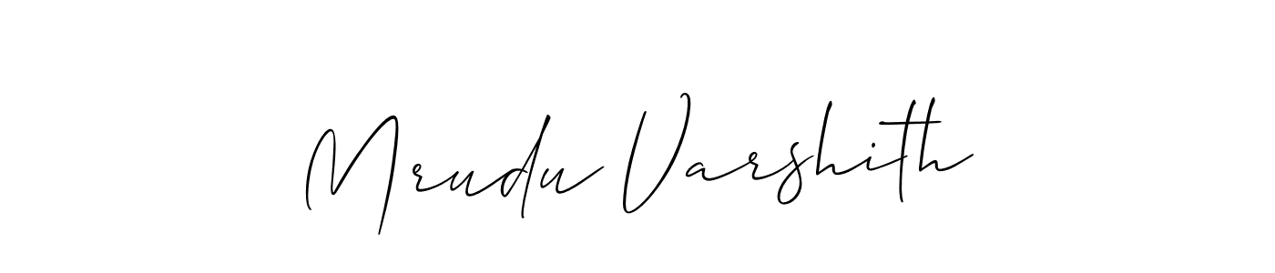 You should practise on your own different ways (Allison_Script) to write your name (Mrudu Varshith) in signature. don't let someone else do it for you. Mrudu Varshith signature style 2 images and pictures png