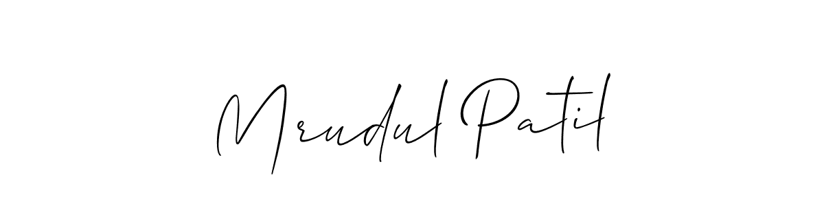 if you are searching for the best signature style for your name Mrudul Patil. so please give up your signature search. here we have designed multiple signature styles  using Allison_Script. Mrudul Patil signature style 2 images and pictures png