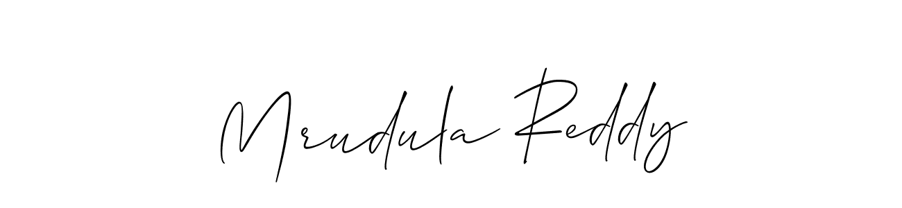 It looks lik you need a new signature style for name Mrudula Reddy. Design unique handwritten (Allison_Script) signature with our free signature maker in just a few clicks. Mrudula Reddy signature style 2 images and pictures png
