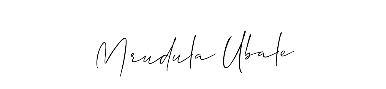 This is the best signature style for the Mrudula Ubale name. Also you like these signature font (Allison_Script). Mix name signature. Mrudula Ubale signature style 2 images and pictures png