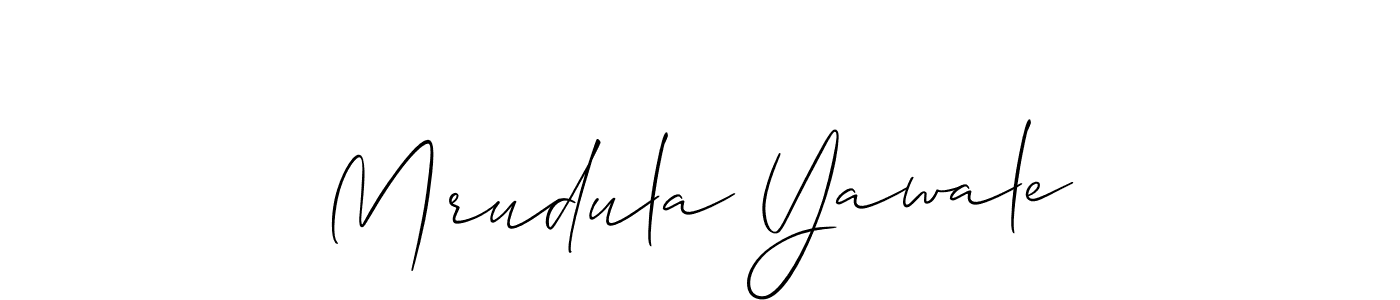 Use a signature maker to create a handwritten signature online. With this signature software, you can design (Allison_Script) your own signature for name Mrudula Yawale. Mrudula Yawale signature style 2 images and pictures png