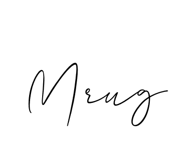 Make a beautiful signature design for name Mrug. With this signature (Allison_Script) style, you can create a handwritten signature for free. Mrug signature style 2 images and pictures png
