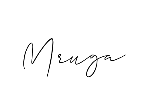 Design your own signature with our free online signature maker. With this signature software, you can create a handwritten (Allison_Script) signature for name Mruga. Mruga signature style 2 images and pictures png