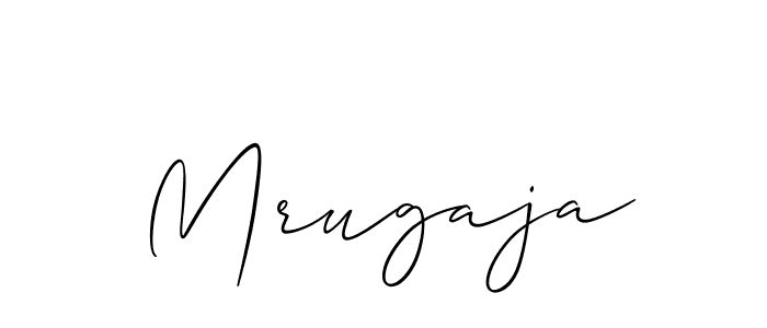 It looks lik you need a new signature style for name Mrugaja. Design unique handwritten (Allison_Script) signature with our free signature maker in just a few clicks. Mrugaja signature style 2 images and pictures png