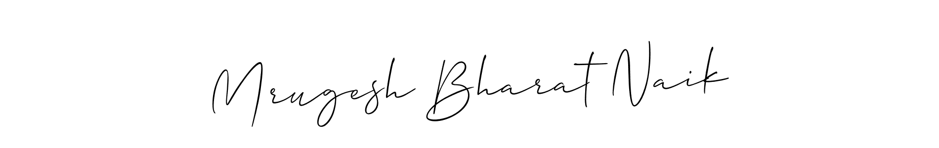 It looks lik you need a new signature style for name Mrugesh Bharat Naik. Design unique handwritten (Allison_Script) signature with our free signature maker in just a few clicks. Mrugesh Bharat Naik signature style 2 images and pictures png