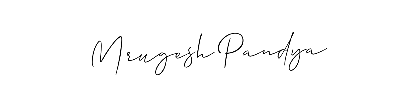 Also You can easily find your signature by using the search form. We will create Mrugesh Pandya name handwritten signature images for you free of cost using Allison_Script sign style. Mrugesh Pandya signature style 2 images and pictures png