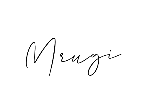 Design your own signature with our free online signature maker. With this signature software, you can create a handwritten (Allison_Script) signature for name Mrugi. Mrugi signature style 2 images and pictures png