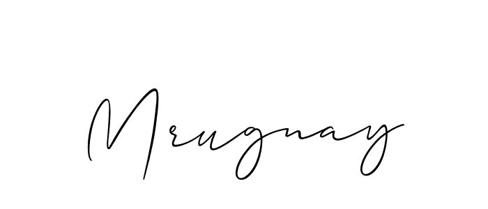 Also we have Mrugnay name is the best signature style. Create professional handwritten signature collection using Allison_Script autograph style. Mrugnay signature style 2 images and pictures png