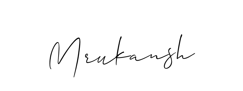 Mrukansh stylish signature style. Best Handwritten Sign (Allison_Script) for my name. Handwritten Signature Collection Ideas for my name Mrukansh. Mrukansh signature style 2 images and pictures png