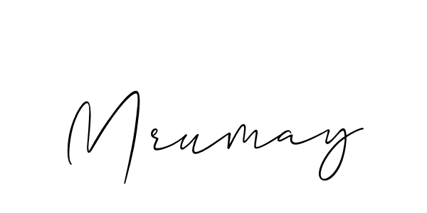 Use a signature maker to create a handwritten signature online. With this signature software, you can design (Allison_Script) your own signature for name Mrumay. Mrumay signature style 2 images and pictures png