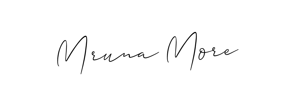 Similarly Allison_Script is the best handwritten signature design. Signature creator online .You can use it as an online autograph creator for name Mruna More. Mruna More signature style 2 images and pictures png