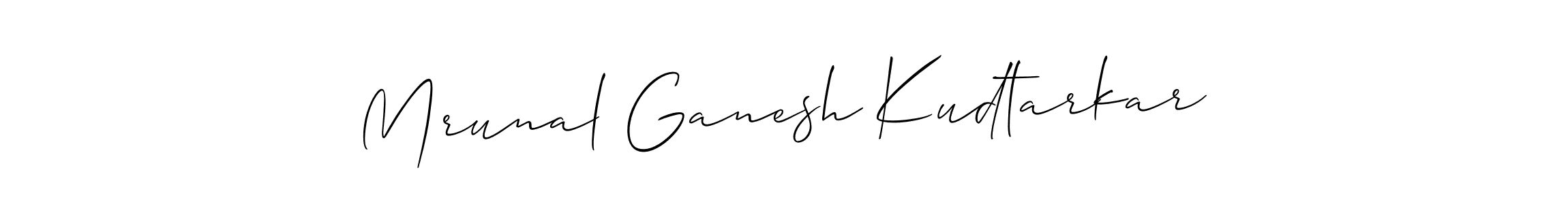 Mrunal Ganesh Kudtarkar stylish signature style. Best Handwritten Sign (Allison_Script) for my name. Handwritten Signature Collection Ideas for my name Mrunal Ganesh Kudtarkar. Mrunal Ganesh Kudtarkar signature style 2 images and pictures png