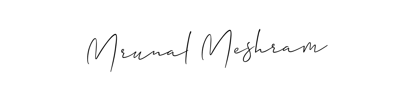 It looks lik you need a new signature style for name Mrunal Meshram. Design unique handwritten (Allison_Script) signature with our free signature maker in just a few clicks. Mrunal Meshram signature style 2 images and pictures png