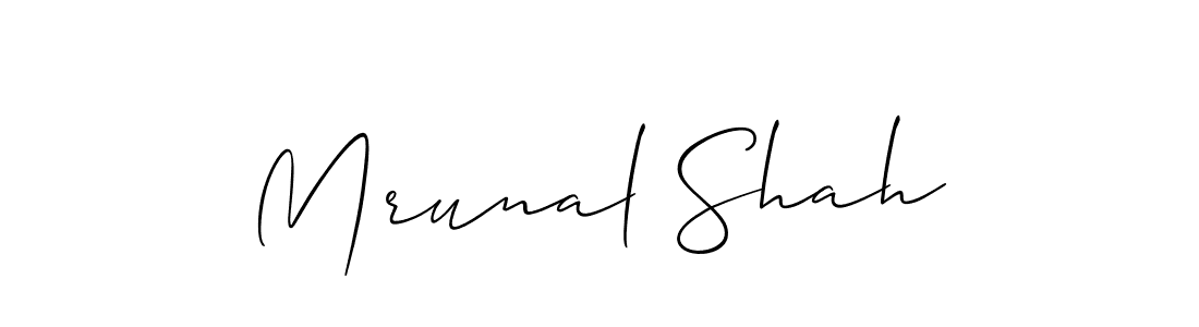 Use a signature maker to create a handwritten signature online. With this signature software, you can design (Allison_Script) your own signature for name Mrunal Shah. Mrunal Shah signature style 2 images and pictures png