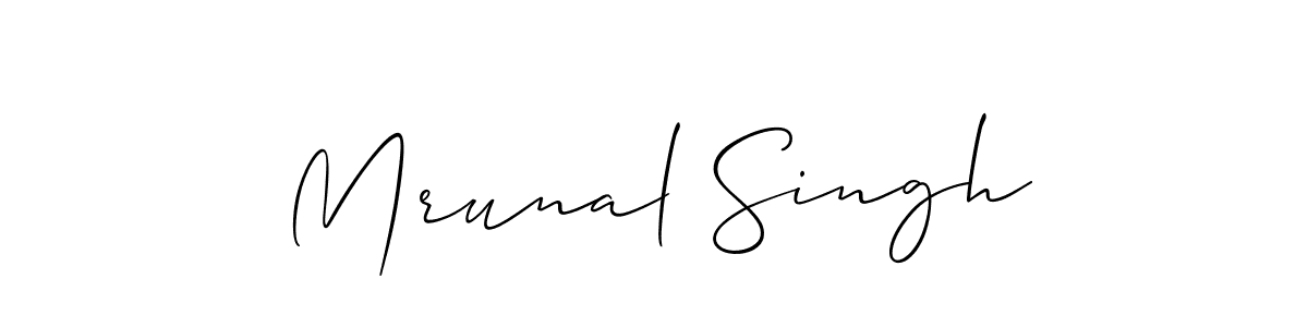 How to make Mrunal Singh signature? Allison_Script is a professional autograph style. Create handwritten signature for Mrunal Singh name. Mrunal Singh signature style 2 images and pictures png