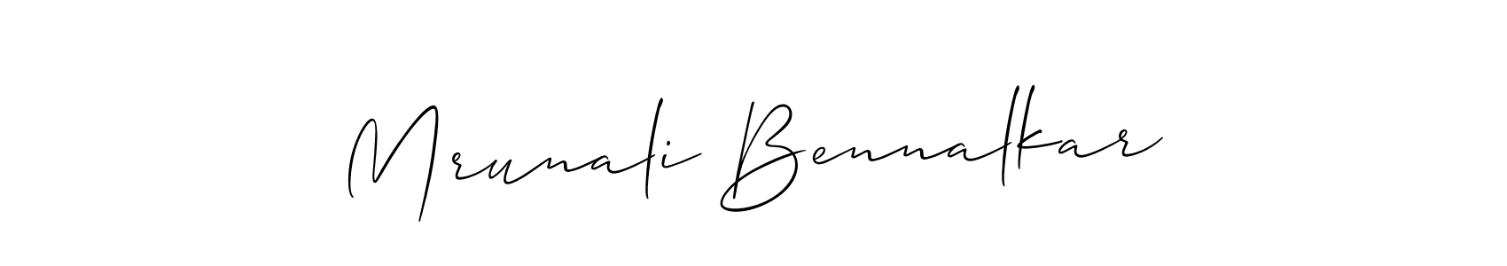 Check out images of Autograph of Mrunali Bennalkar name. Actor Mrunali Bennalkar Signature Style. Allison_Script is a professional sign style online. Mrunali Bennalkar signature style 2 images and pictures png