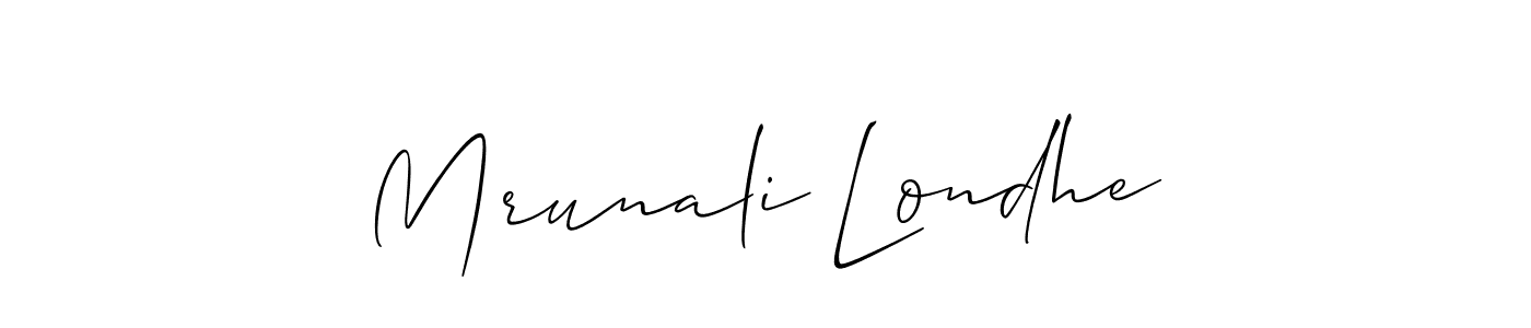 How to Draw Mrunali Londhe signature style? Allison_Script is a latest design signature styles for name Mrunali Londhe. Mrunali Londhe signature style 2 images and pictures png