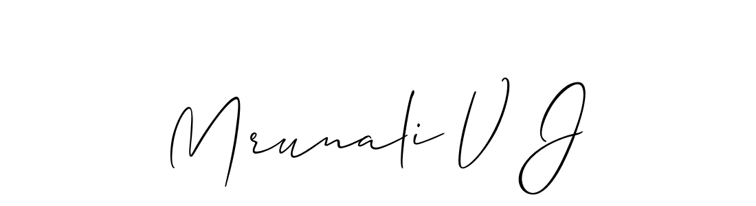 You can use this online signature creator to create a handwritten signature for the name Mrunali V J. This is the best online autograph maker. Mrunali V J signature style 2 images and pictures png