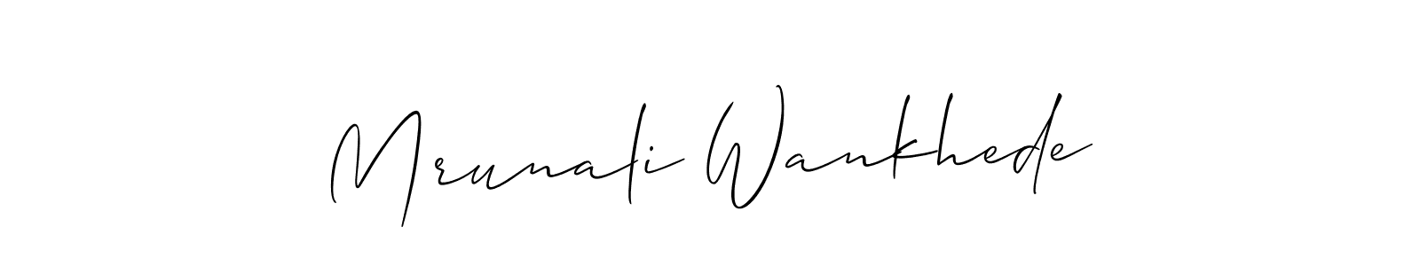 Similarly Allison_Script is the best handwritten signature design. Signature creator online .You can use it as an online autograph creator for name Mrunali Wankhede. Mrunali Wankhede signature style 2 images and pictures png