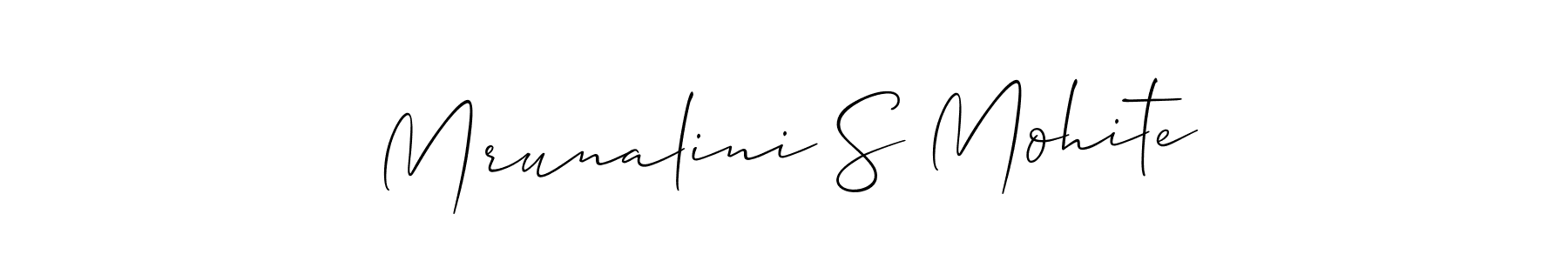 Create a beautiful signature design for name Mrunalini S Mohite. With this signature (Allison_Script) fonts, you can make a handwritten signature for free. Mrunalini S Mohite signature style 2 images and pictures png