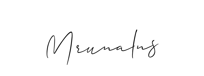 Make a beautiful signature design for name Mrunalns. Use this online signature maker to create a handwritten signature for free. Mrunalns signature style 2 images and pictures png