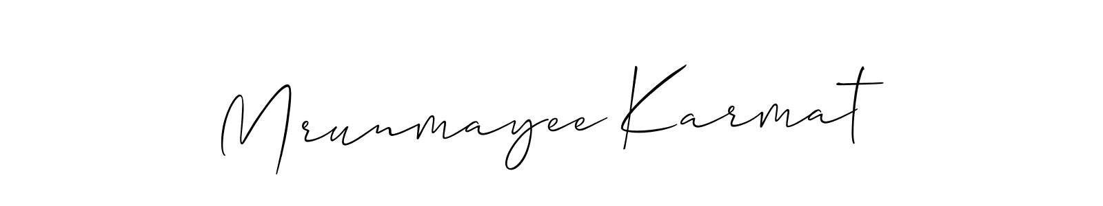 Similarly Allison_Script is the best handwritten signature design. Signature creator online .You can use it as an online autograph creator for name Mrunmayee Karmat. Mrunmayee Karmat signature style 2 images and pictures png