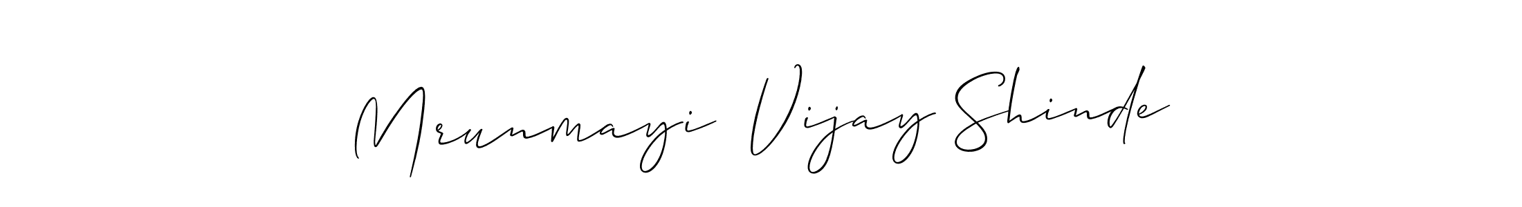 Use a signature maker to create a handwritten signature online. With this signature software, you can design (Allison_Script) your own signature for name Mrunmayi  Vijay Shinde. Mrunmayi  Vijay Shinde signature style 2 images and pictures png