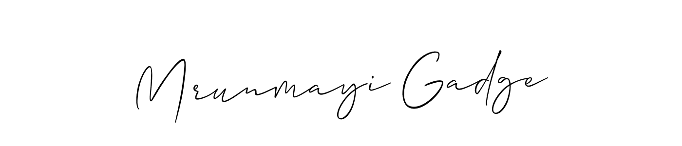 You can use this online signature creator to create a handwritten signature for the name Mrunmayi Gadge. This is the best online autograph maker. Mrunmayi Gadge signature style 2 images and pictures png