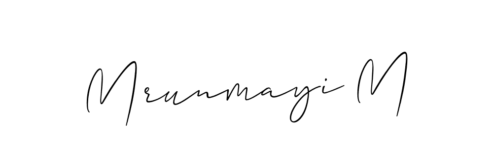 Similarly Allison_Script is the best handwritten signature design. Signature creator online .You can use it as an online autograph creator for name Mrunmayi M. Mrunmayi M signature style 2 images and pictures png